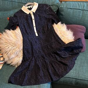 Draper James 10 Blue Lace Dress NEW Meadow Lace Doctor Who Clara Oswald cosplay